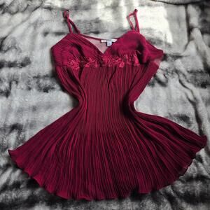 Rya Collection Embroidered Pleated Chemise Lingerie Dress XL